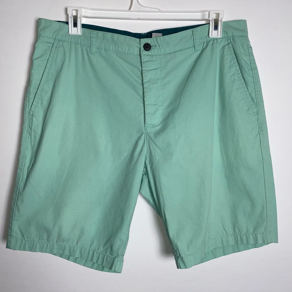 Divided Mens Shorts Flat Front Chino Shorts Men's Size 36 Turquoise Pockets